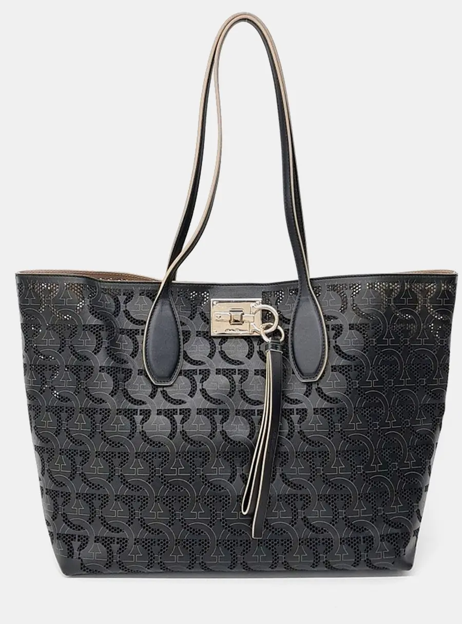 Salvatore Ferragamo Black Leather Studio Shoulder Bag