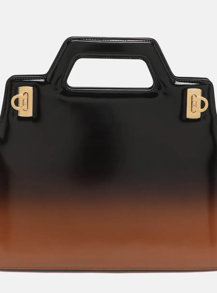 Salvatore Ferragamo Wanda Brown Ombre Leather Tote