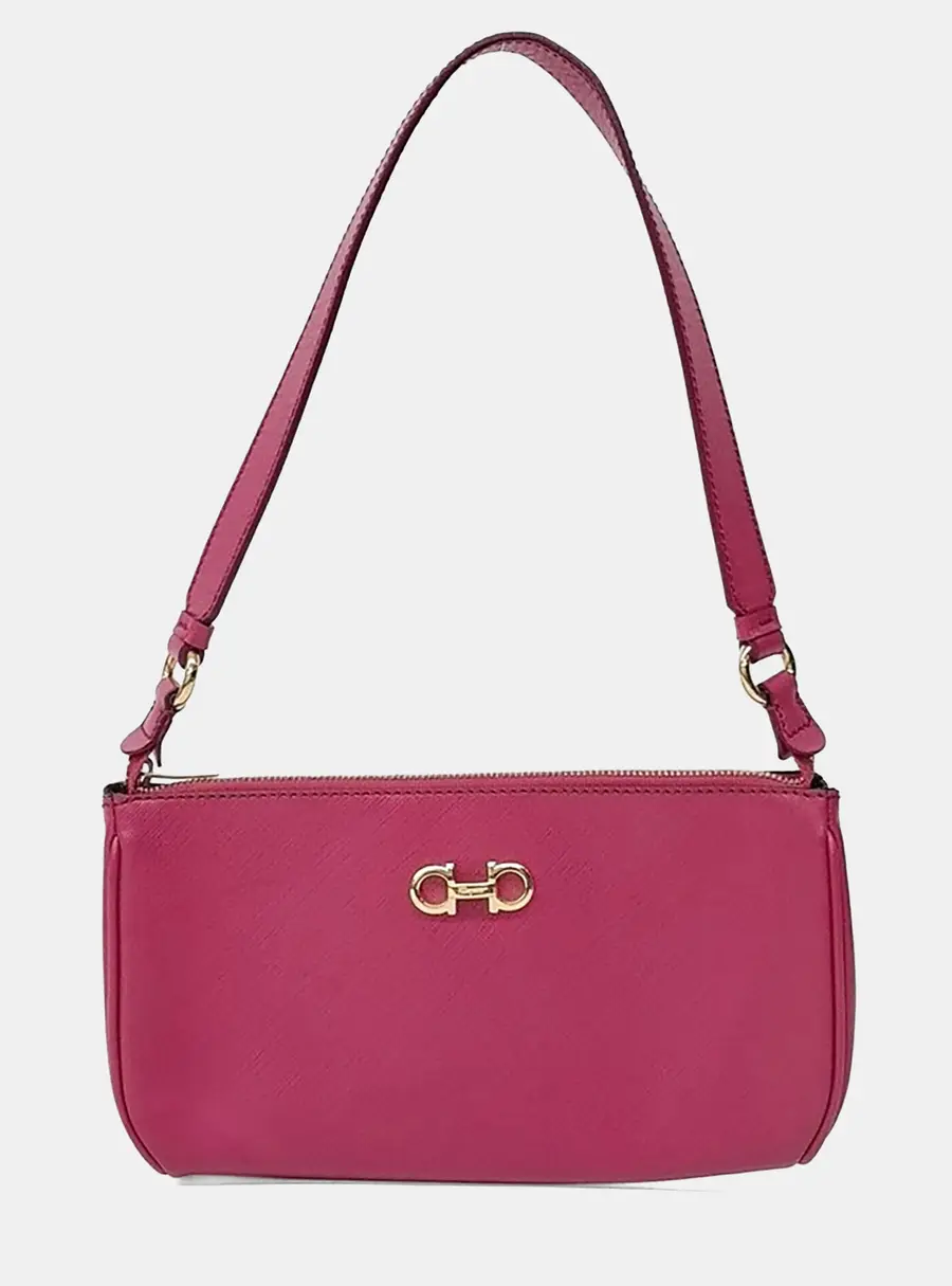 Salvatore Ferragamo Pink Leather Gancini Mini Shoulder Bag