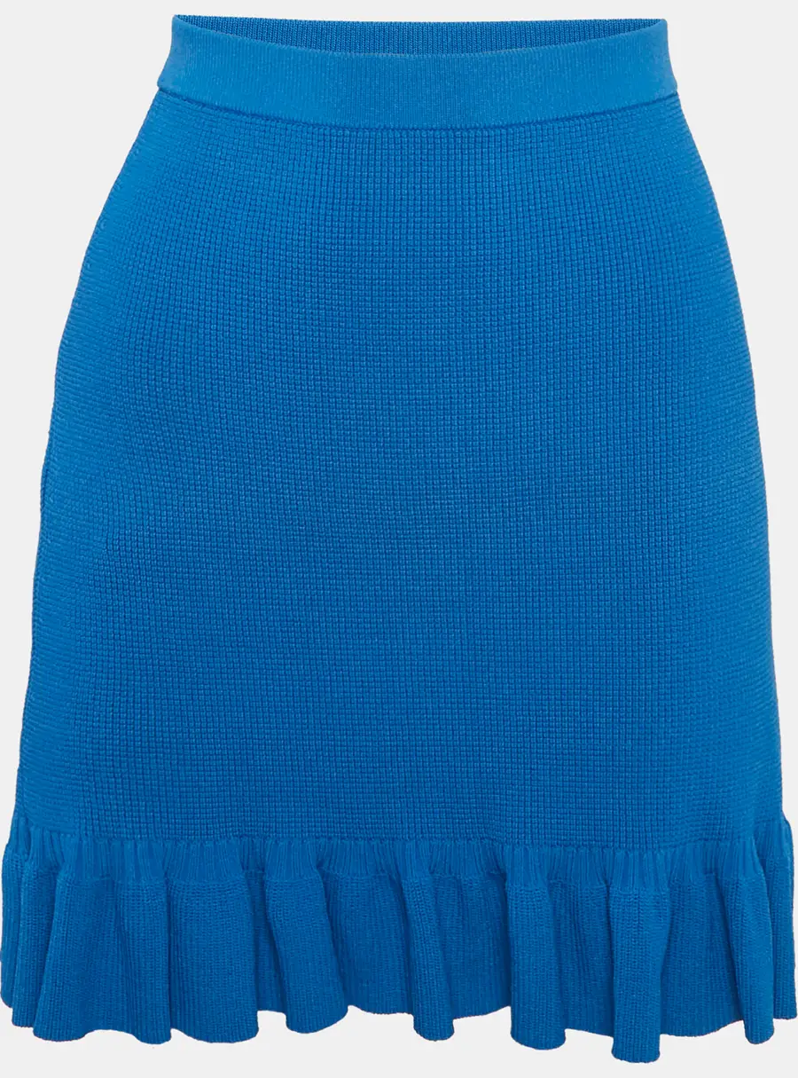 Sandro Blue Knit Mini Skirt M
