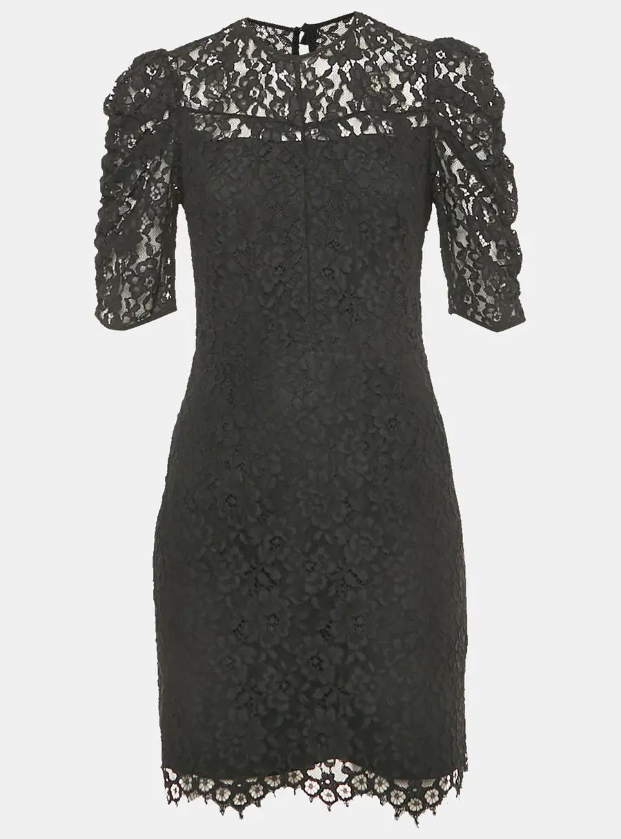 Sandro Black Lace Mini Dress S