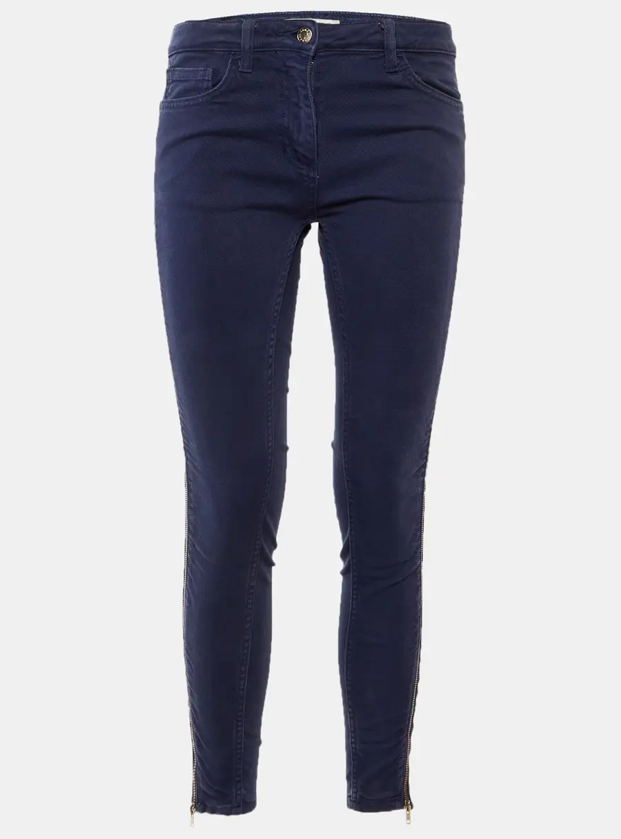 Sandro Blue Denim Zip Detail Skinny Fit Jeans M/Waist 29"