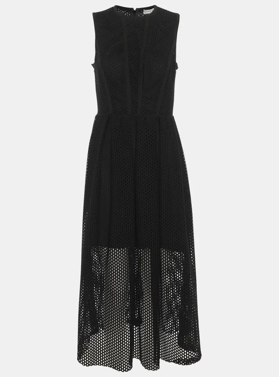 Sandro Black Knitted Midi Dress S