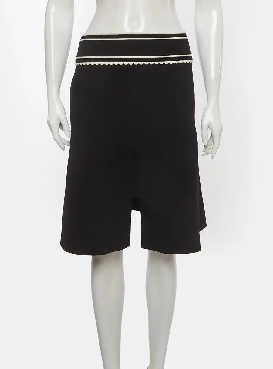 Sandro Black Stretch Knit Flared Mini Skirt M