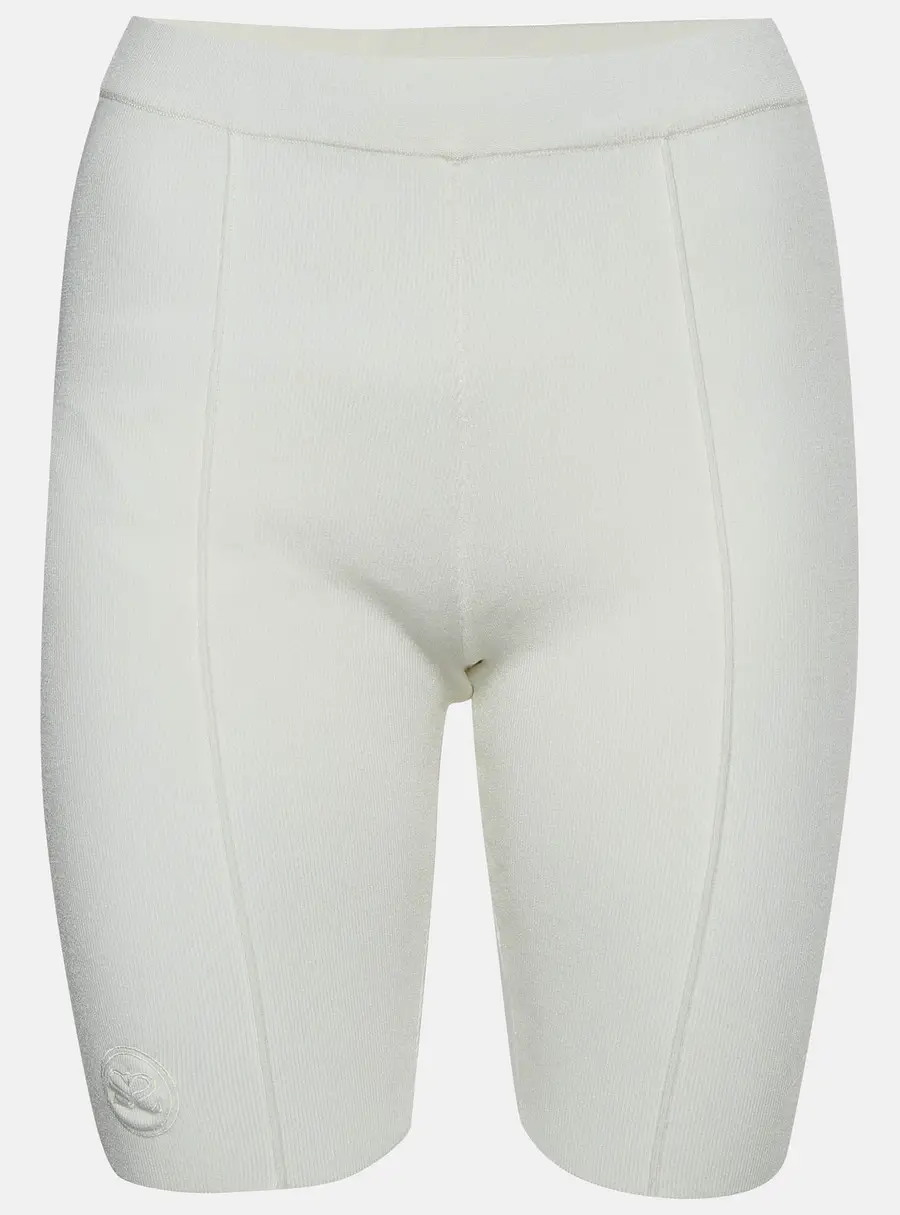 Sandro Off White Stretch Knit Andre Blanco Shorts M