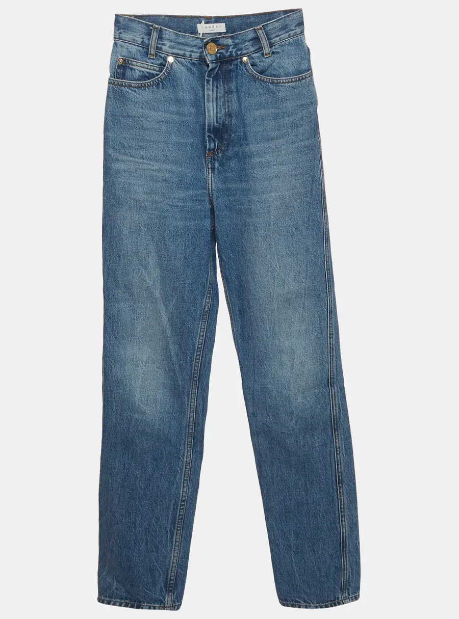 Sandro Blue Denim Straight Fit Jeans XS/ Waist 24''