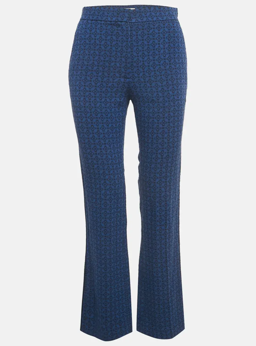 Sandro Blue Jacquard Amparo Pants S