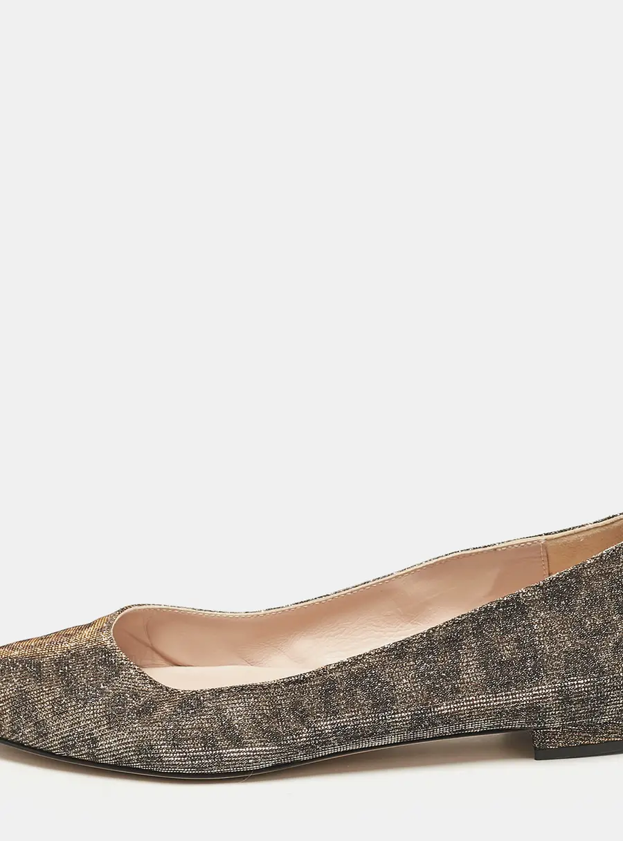 SJP Sarah Jessica Parker Gold Glitter Ballet Flats Size 37