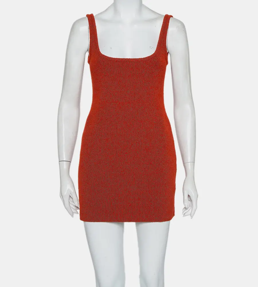 Season 6 Yeezy Red Knit Akira Tank Mini Dress L