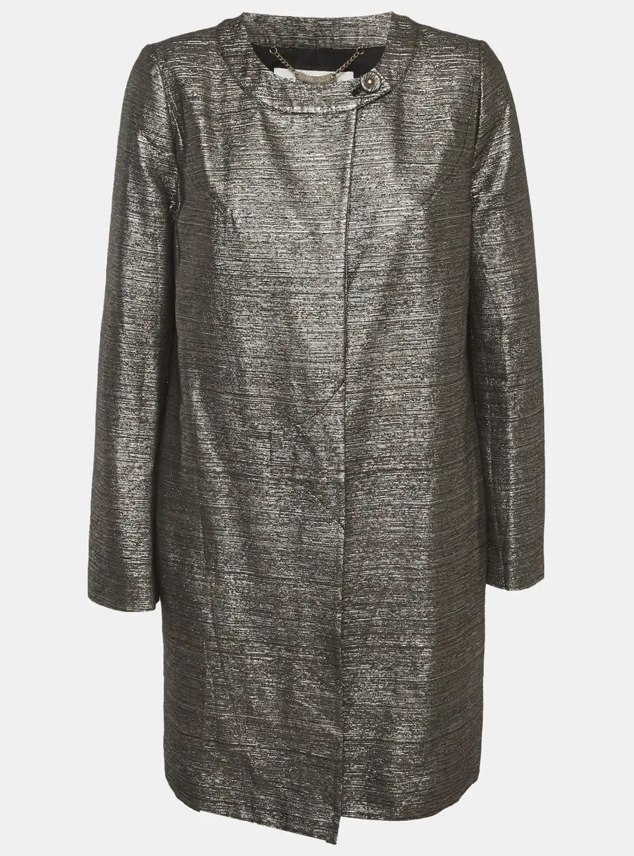 See by Chloe Metallic Button Front Coat M