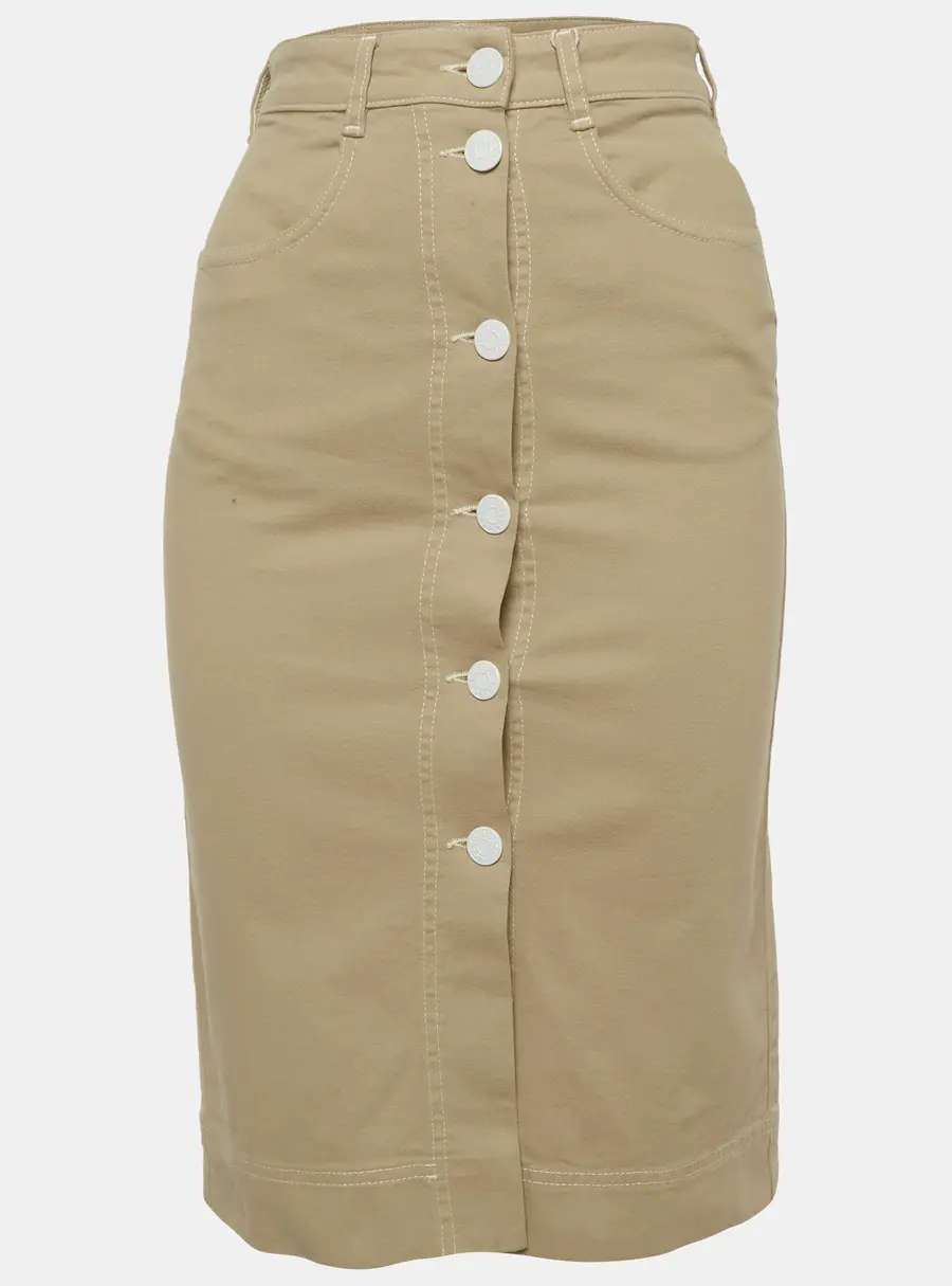 See by Chlo&eacute; Beige Cotton Pencil Skirt S