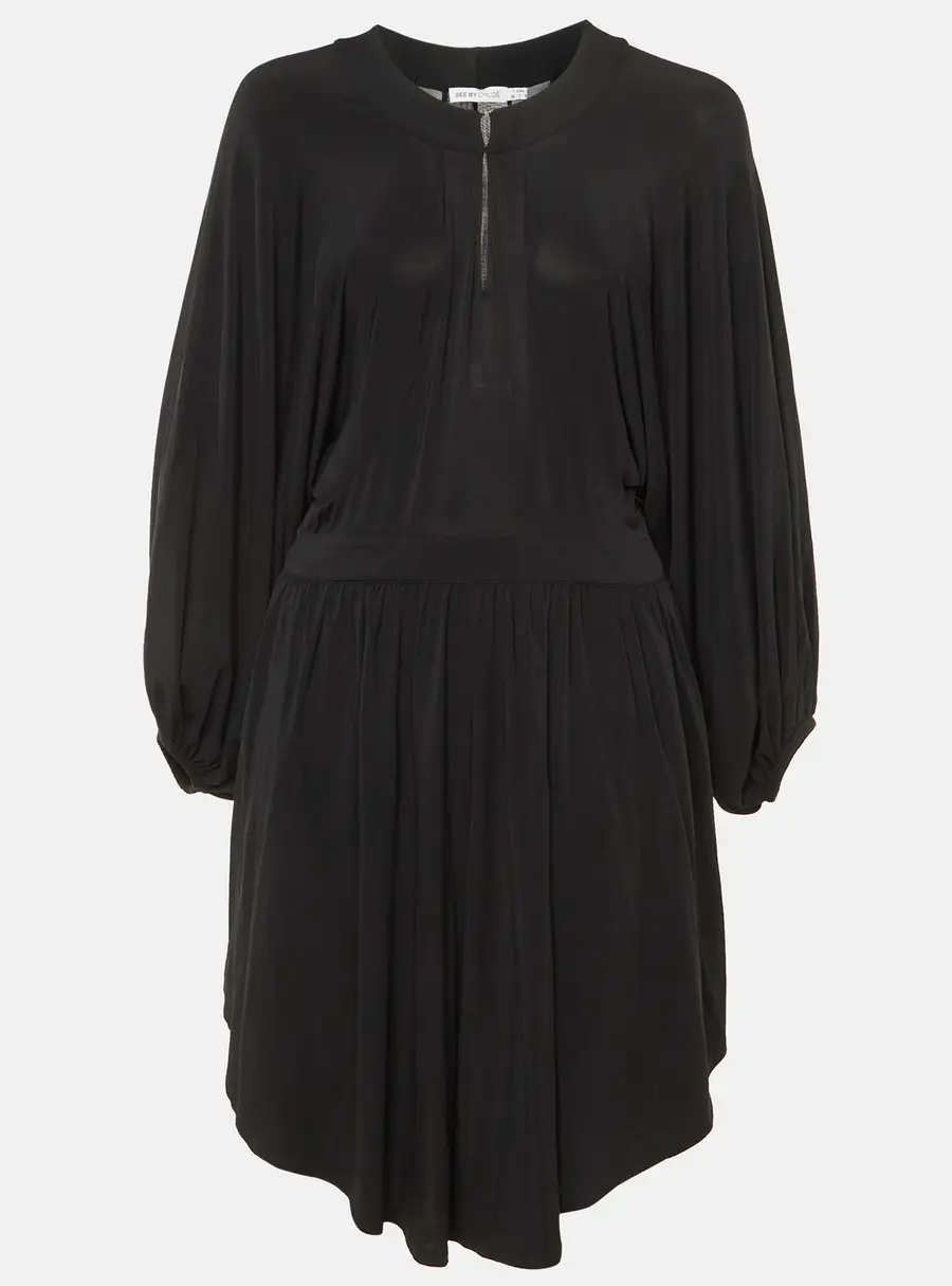 See by Chlo&eacute; Black Jersey Knee Length Dress S
