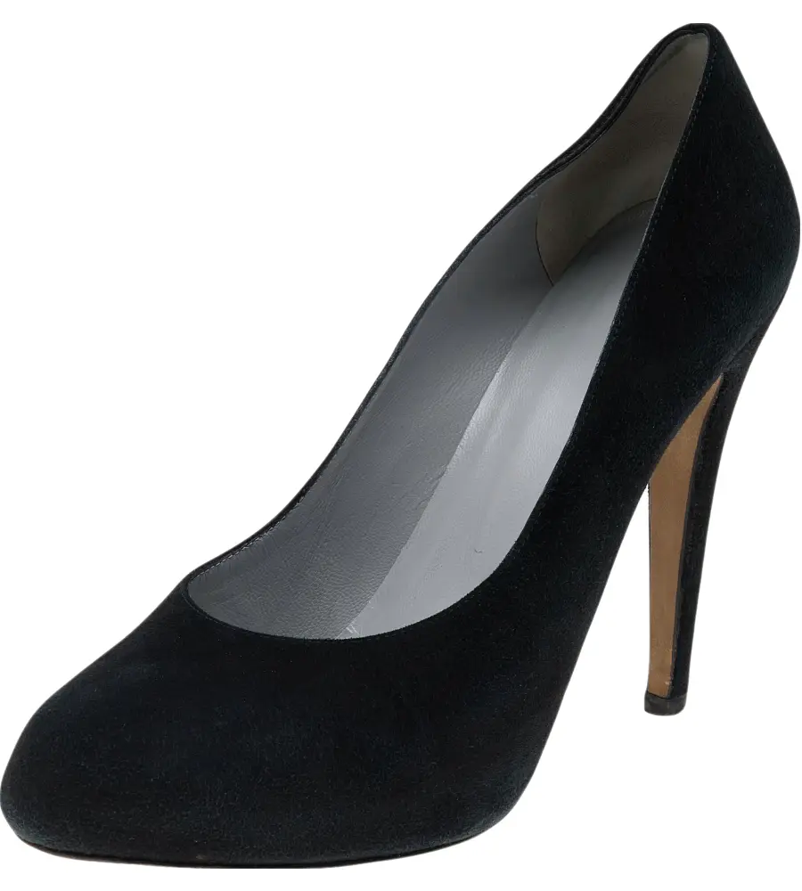 Sergio Rossi Black Suede Pumps Size 40.5