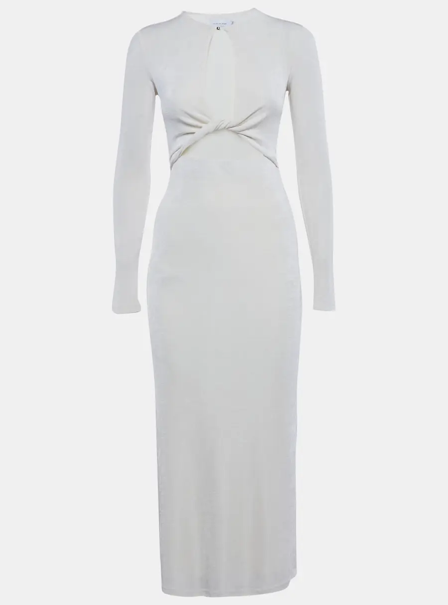 Significant Other Cream Knit Cut Out Monza Maxi Dress S