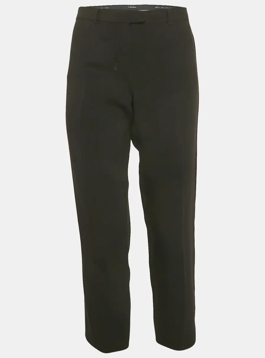 S'Max Mara Black Crepe Blend Formal Trousers L