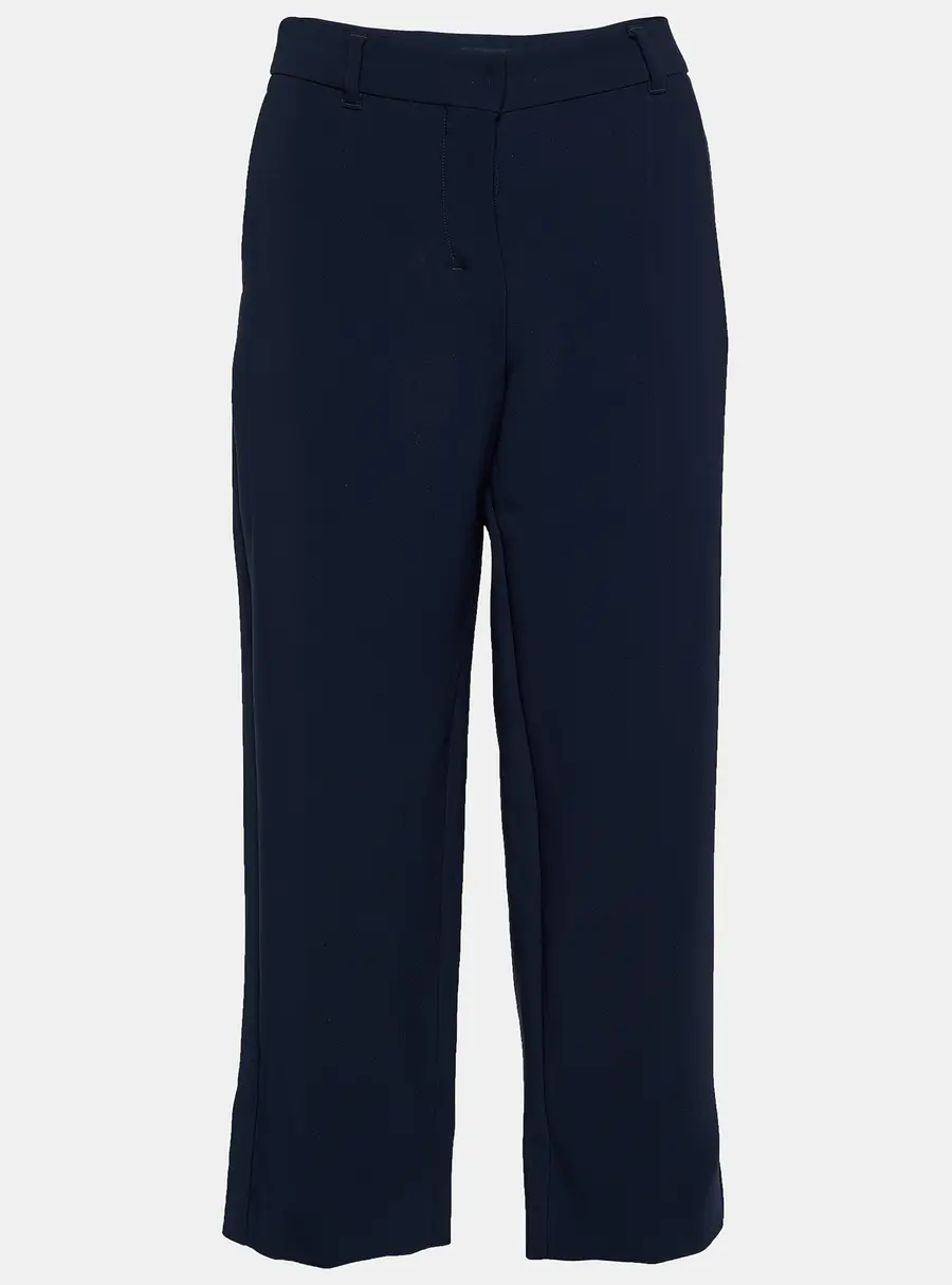 S' Max Mara Dark Blue Regular Fit Trousers M