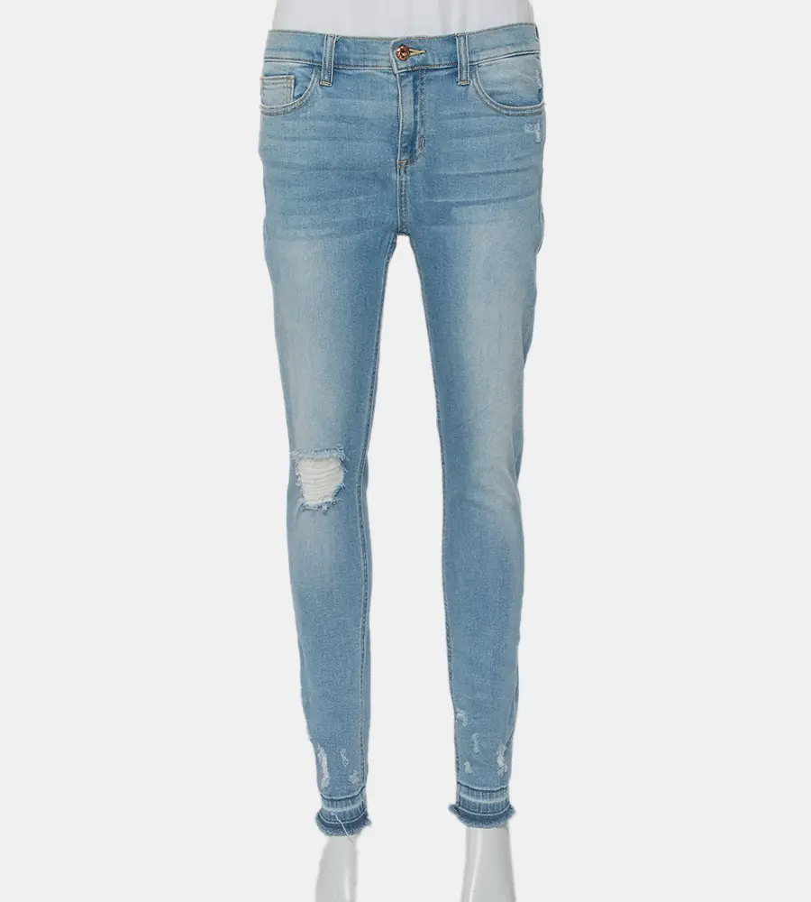 Sneak Peek Blue Denim Distressed Skinny Jeans M