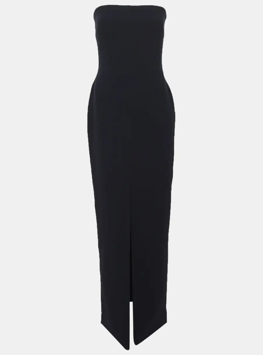 Solace London Navy Blue Slit Bysha Maxi Dress M