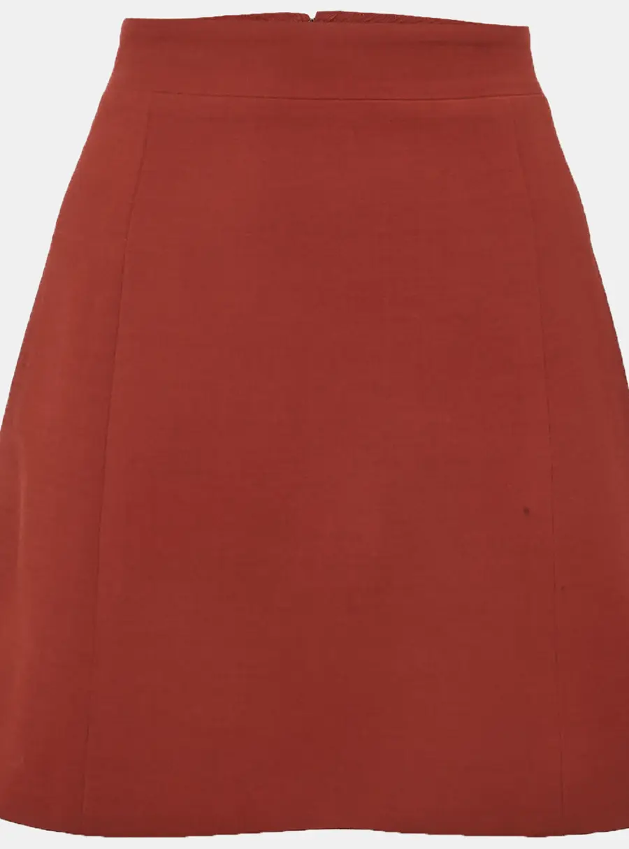 Sonia Rykiel Red Wool Mini Skirt M