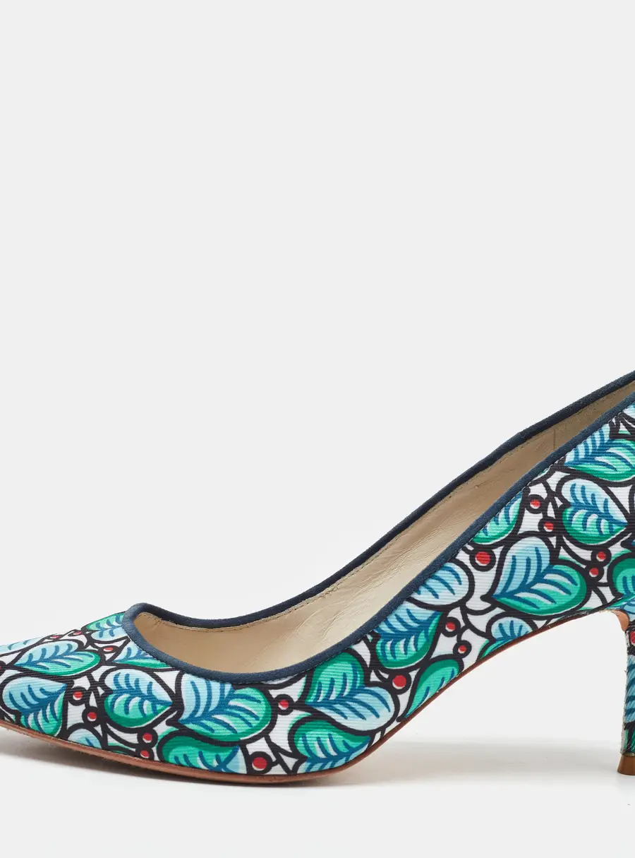 Sophia Webster For J.Crew Multicolour Printed Fabric Pointed Toe Pumps Size 38