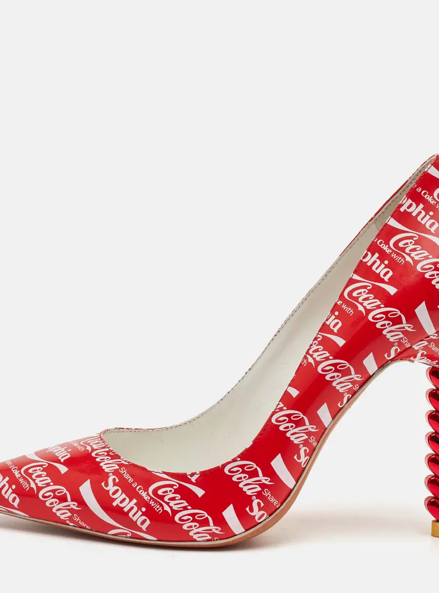 Sophia Webster x Coca-Cola Size 38 Red Patent Leather Pointed Toe Pumps