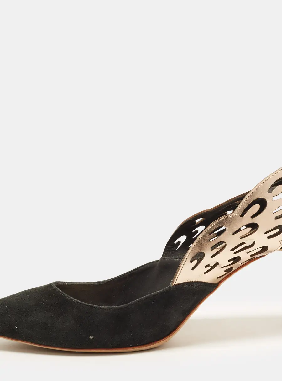 Sophia Webster Angelo Size 36 Black Leather Slingback Pumps