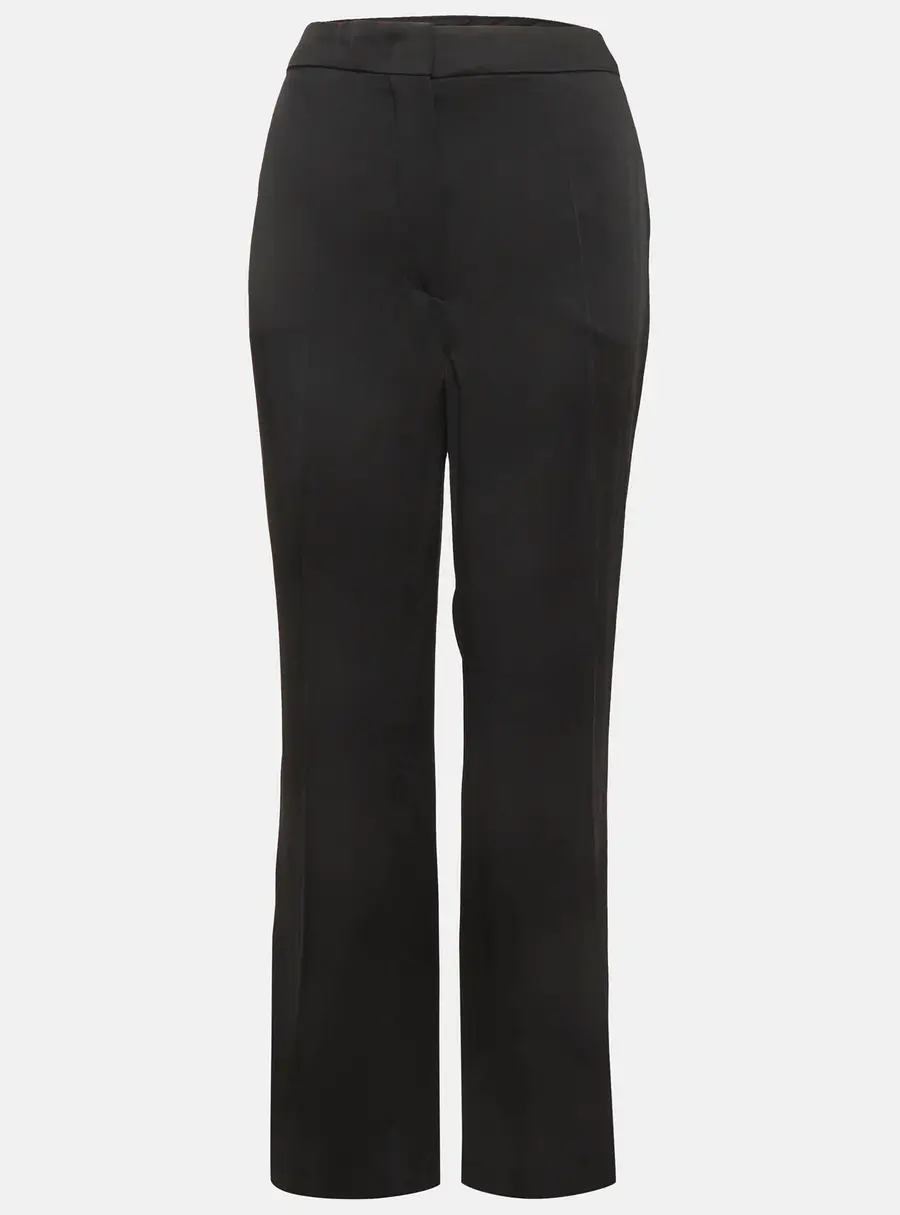 Sportmax Black Satin Straight Leg Trousers M