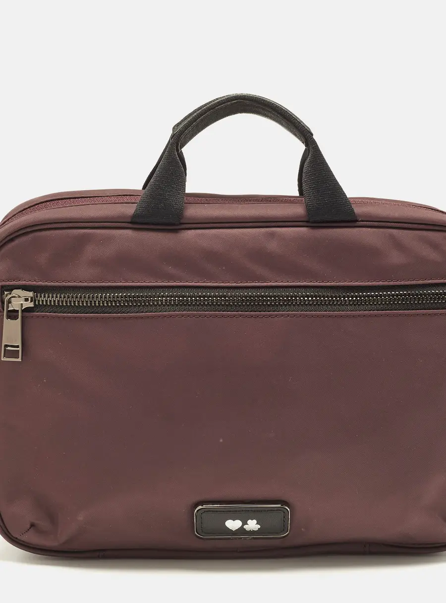 TUMI Voyageur Madeline Plum/Black Nylon Cosmetic Bag