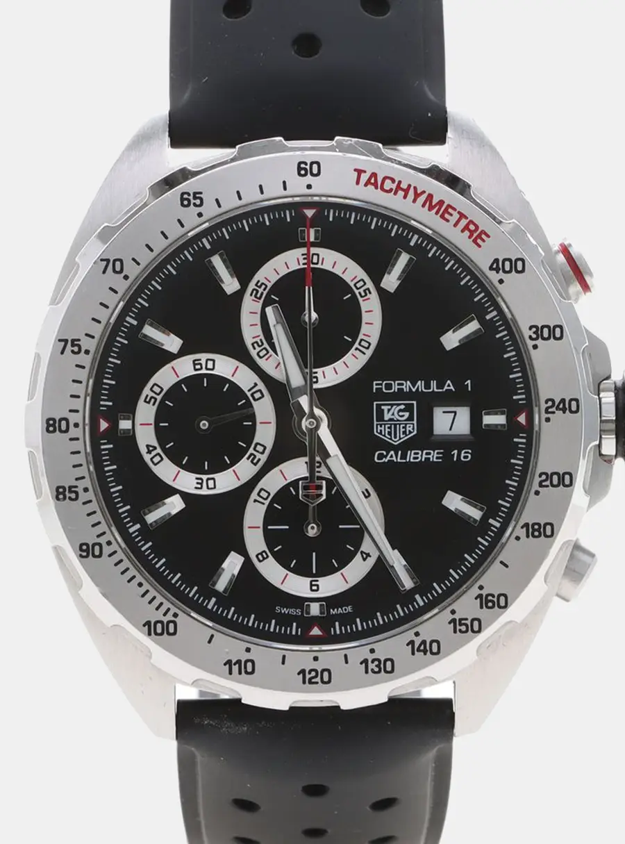 Tag Heuer Formula 1 Chronograph CAZ2010-0 Automatic Black Stainless Steel Men's Wristwatch 43mm