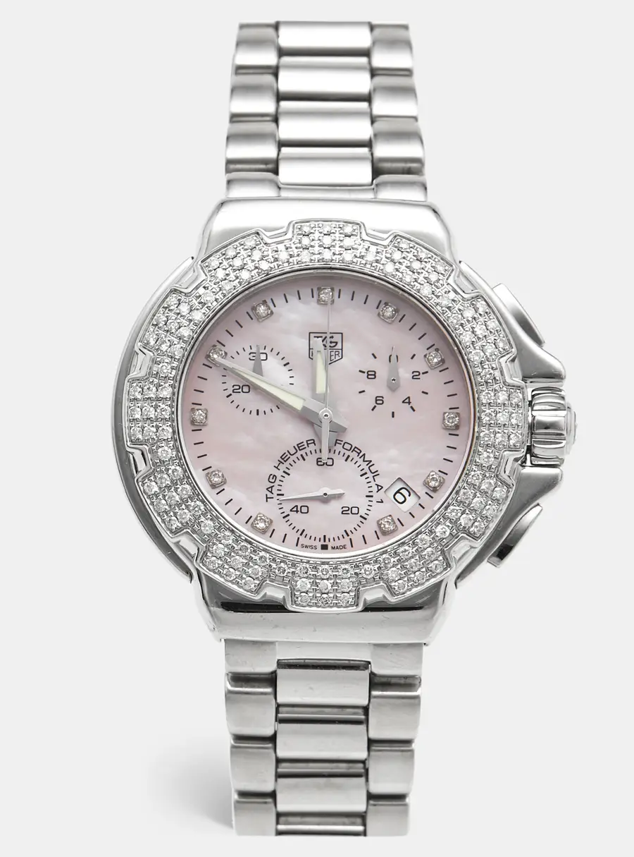TAG Heuer Formula 1 CAC1311.BA0852 Mother Of Pearl Dial Stainless Steel Diamond Women's Wristwatch 37 mm