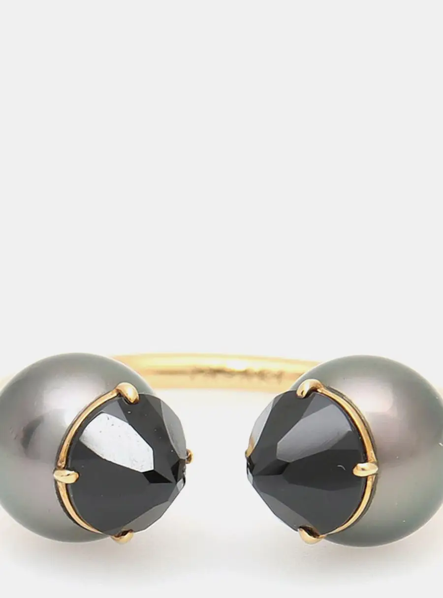 Tasaki Rebellion 18k Yellow Gold Pearl Ring EU 45