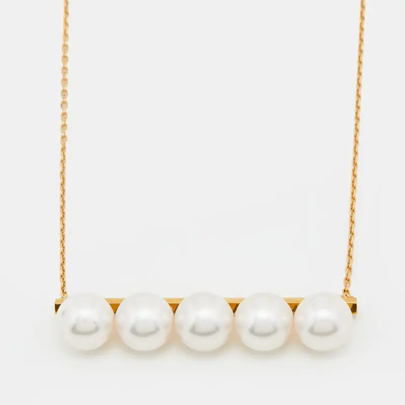 Tasaki Balance Luxe Cultured Pearl 18k Yellow Gold Necklace