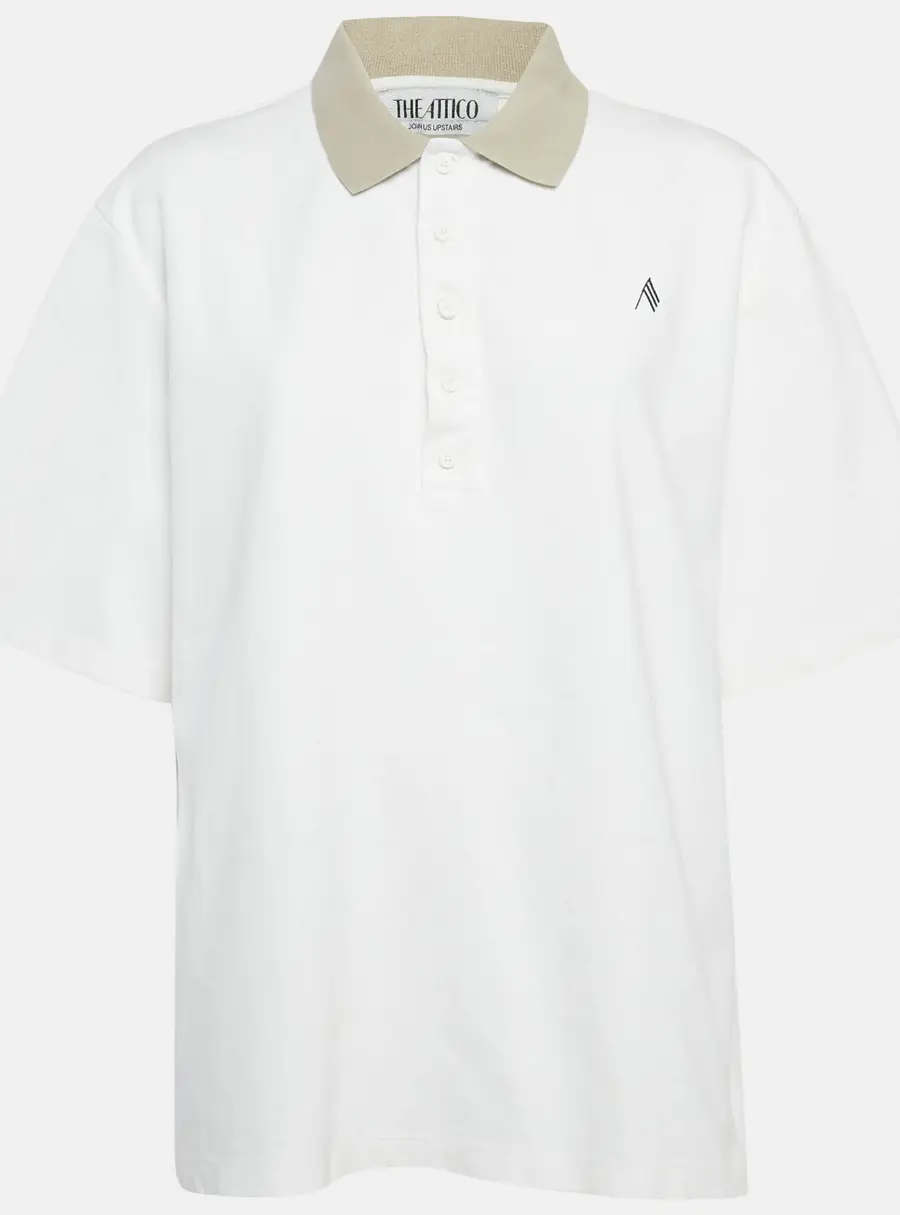 The Attico White Jersey Oversized T-Shirt S