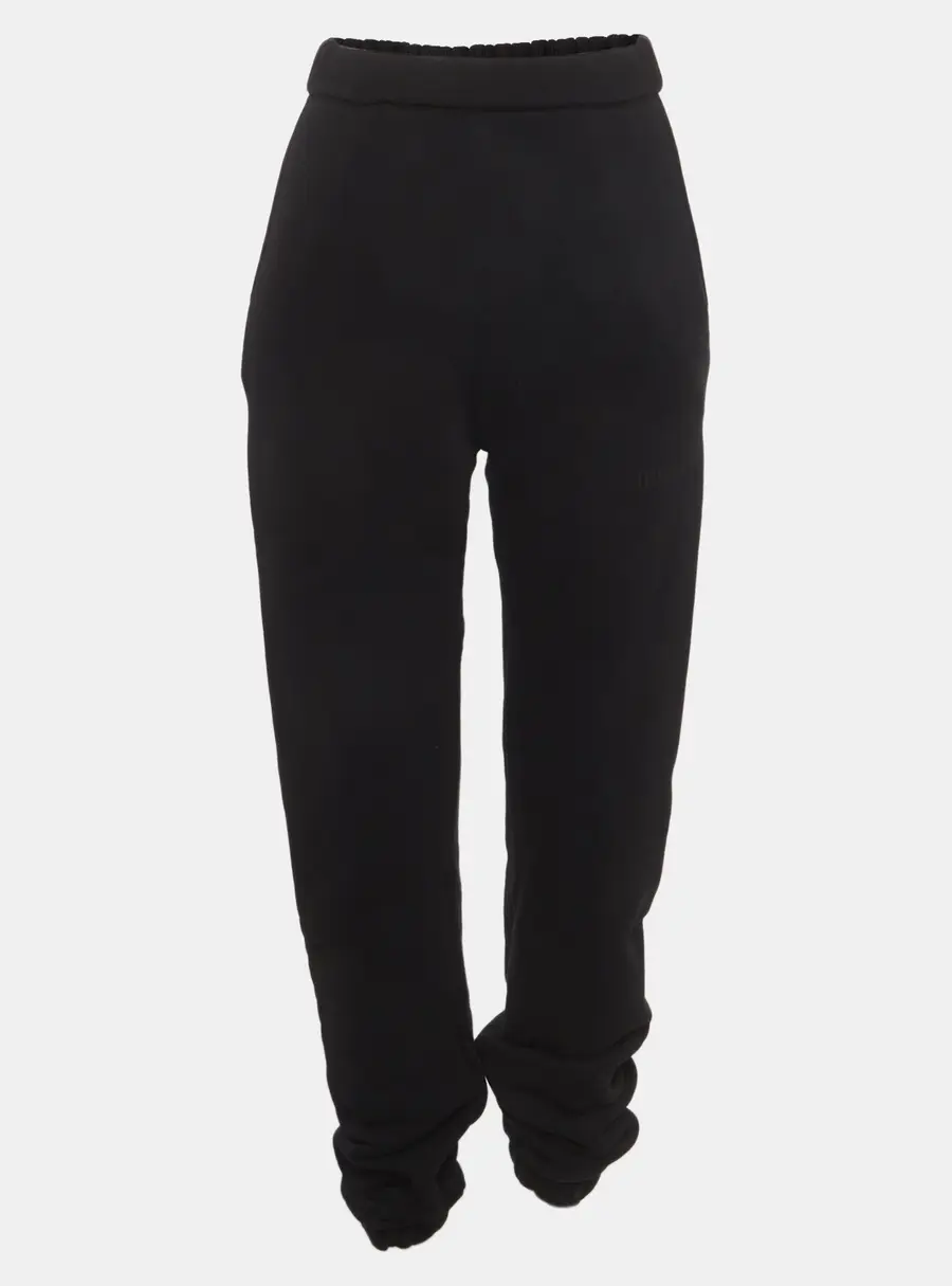 The Attico Black Jersey High Waist Sweatpants XS