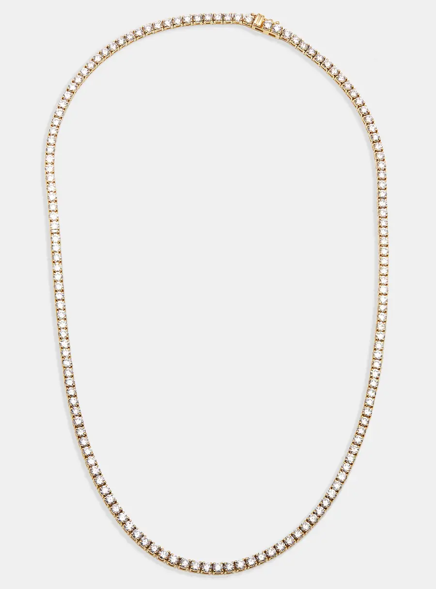 11.9 cts Round Lab Grown Diamonds 18k Yellow Gold Necklace