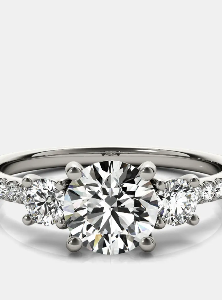 1.4 cts Round Lab Grown Diamond 14k White Gold wedding Ring Size 52
