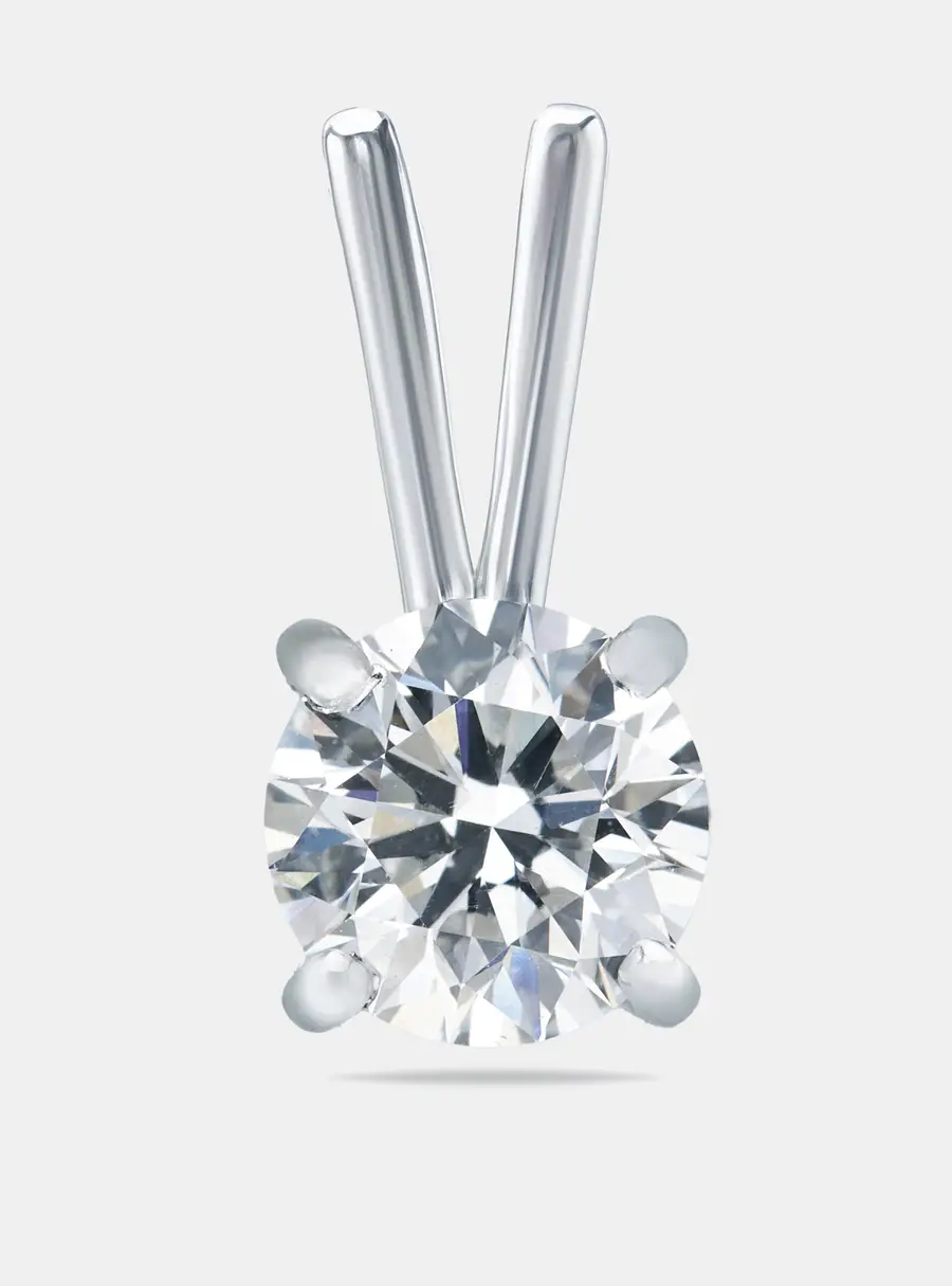 0.35 cts Round Brilliant Cut 18k White Gold Lab Grown Diamond Pendant