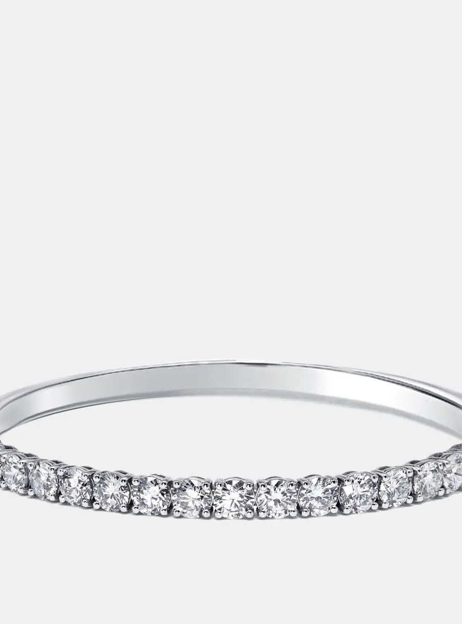 5.35 cts Round Lab Grown Diamonds 18k White Gold Bracelet