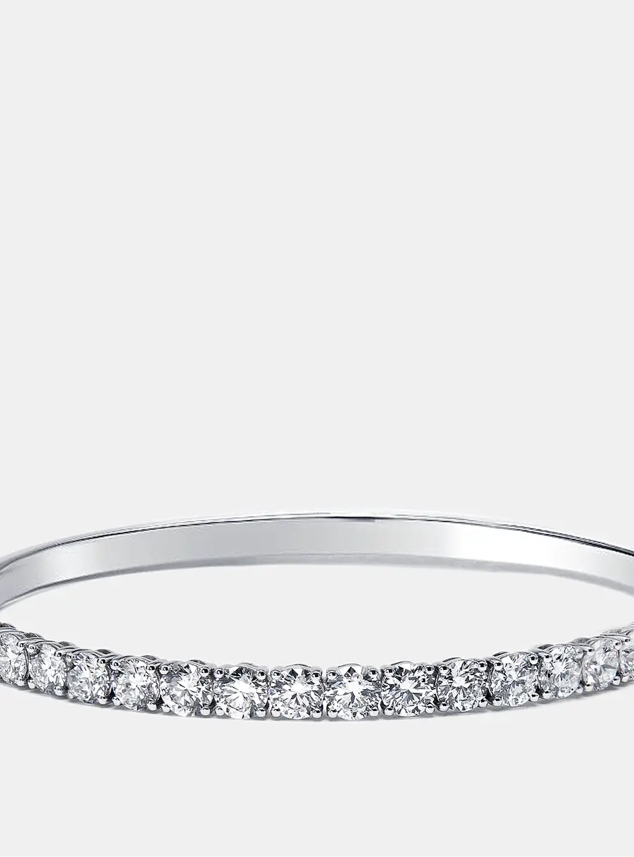 4.00 cts Round Lab Grown Diamonds 18k White Gold Bracelet