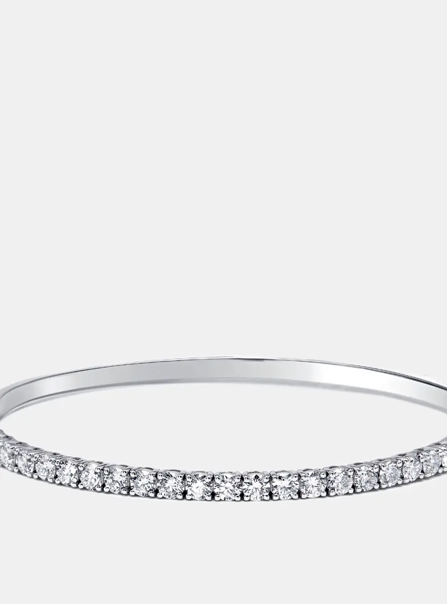 3.8 cts Round Lab Grown Diamonds 18k White Gold Bracelet