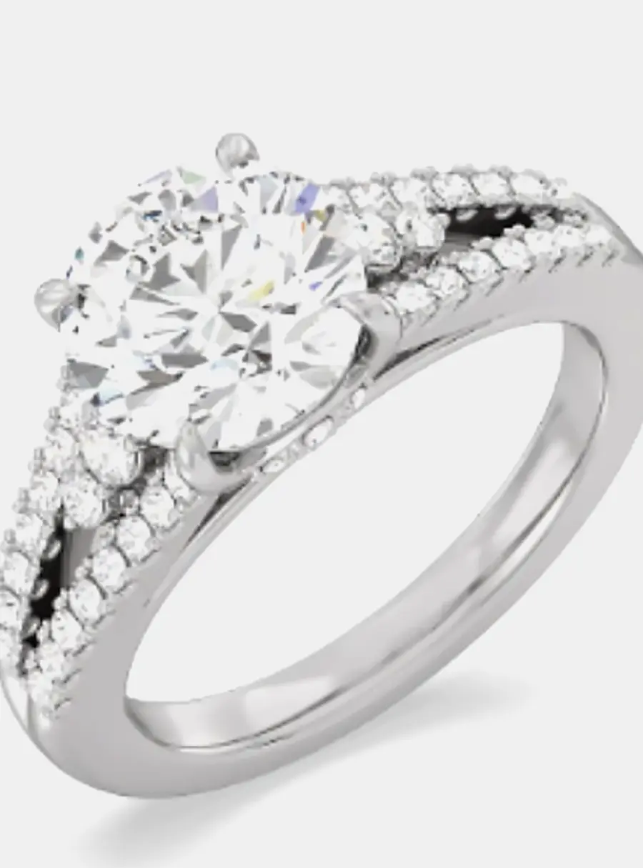 2.20 cts Round Lab Grown Diamond 14k White Gold Wedding Ring EU 50.5