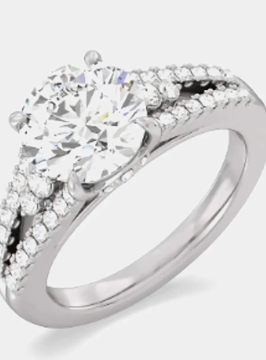 2.20 cts Round Lab Grown Diamond 14k White Gold Wedding Ring EU 50.5