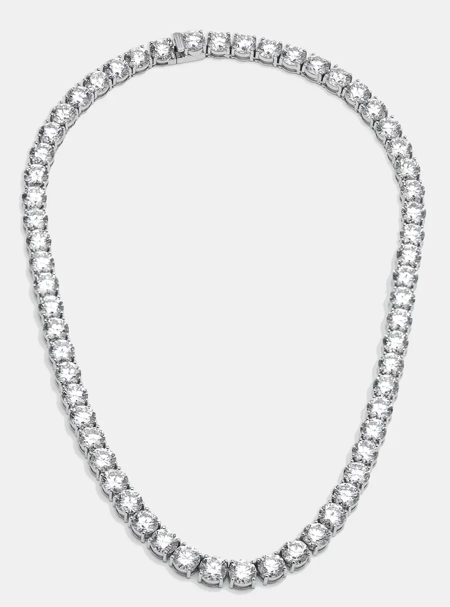 65 cts Round Lab Grown Diamonds 18k White Gold Necklace