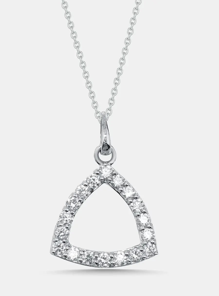 0.57 cts Round Lab Grown Diamond 14K White Gold Pendant Necklace
