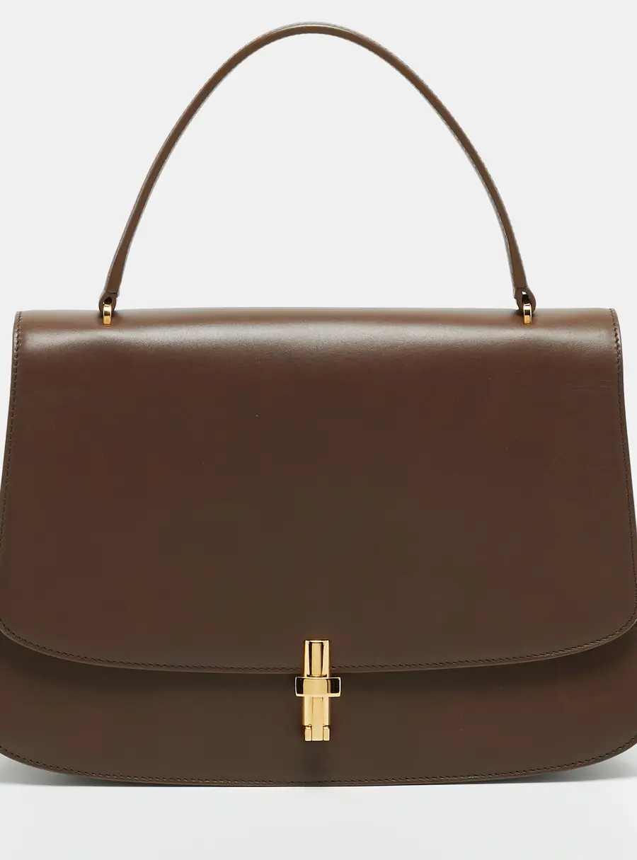 The Row Sofia 11.75  Brown Leather Top Handle Bag