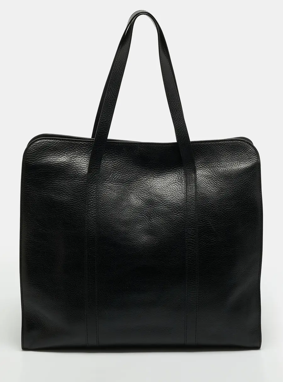 The Row Ben Black Leather Tote