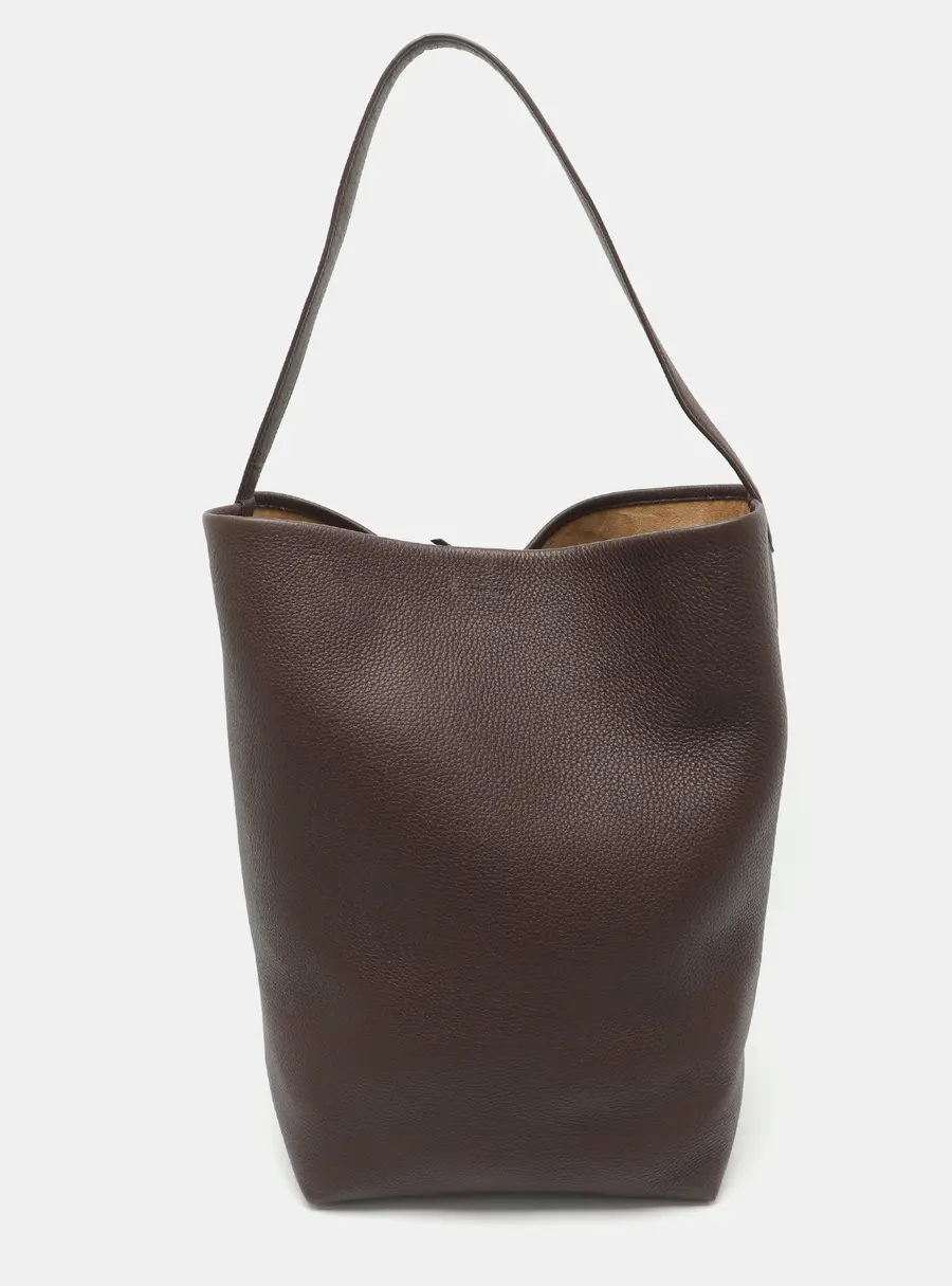 The Row N/S Park Chocolate Brown Leather Tote