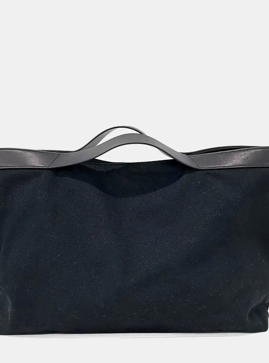 The Row Kit Tote Black Fabric Tote Bag