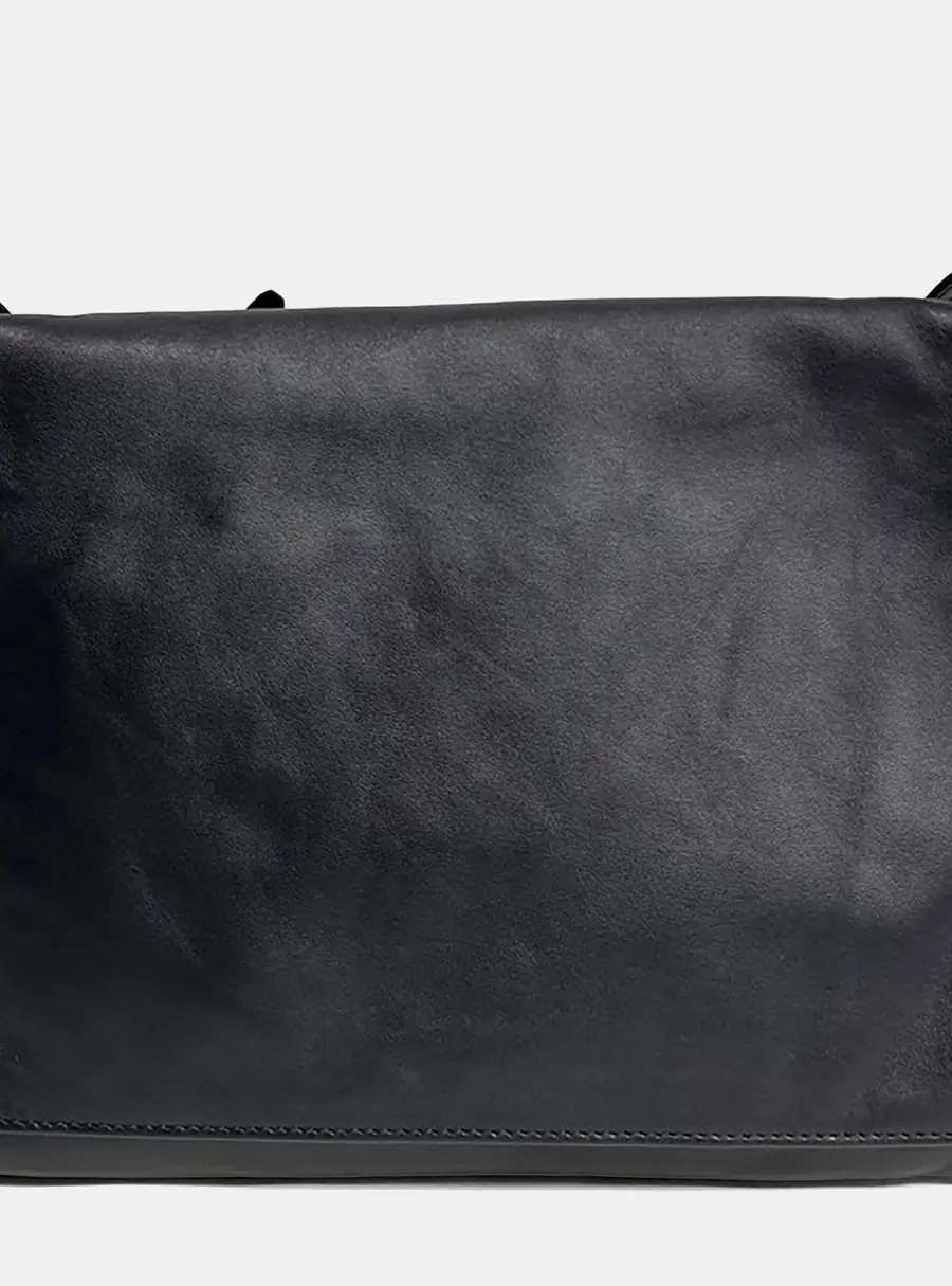 The Row Nan Shoulder Black Leather Shoulder Bag