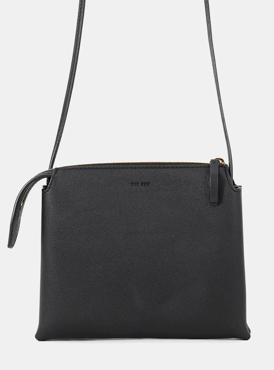 The Row New Mini Twin Black Leather